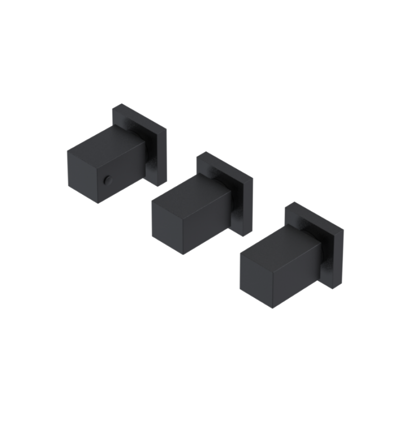 Rubinet T2ARSQ Three Valve Tub Filler With Diverter Trim Only