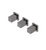 Rubinet T2ARSQ Three Valve Tub Filler With Diverter Trim Only