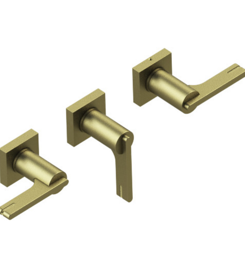 Rubinet T2ARTL Three Valve Tub Filler With Diverter Trim Only - Parent