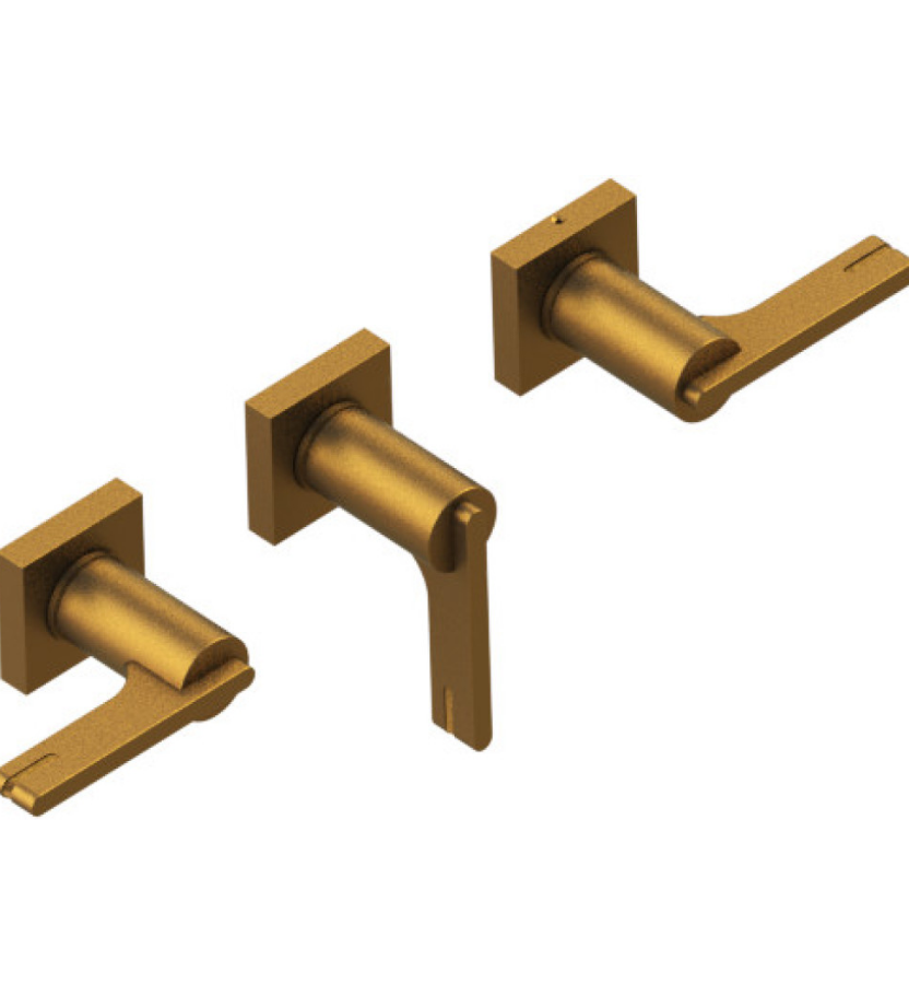 Rubinet T2ARTL Three Valve Tub Filler With Diverter Trim Only