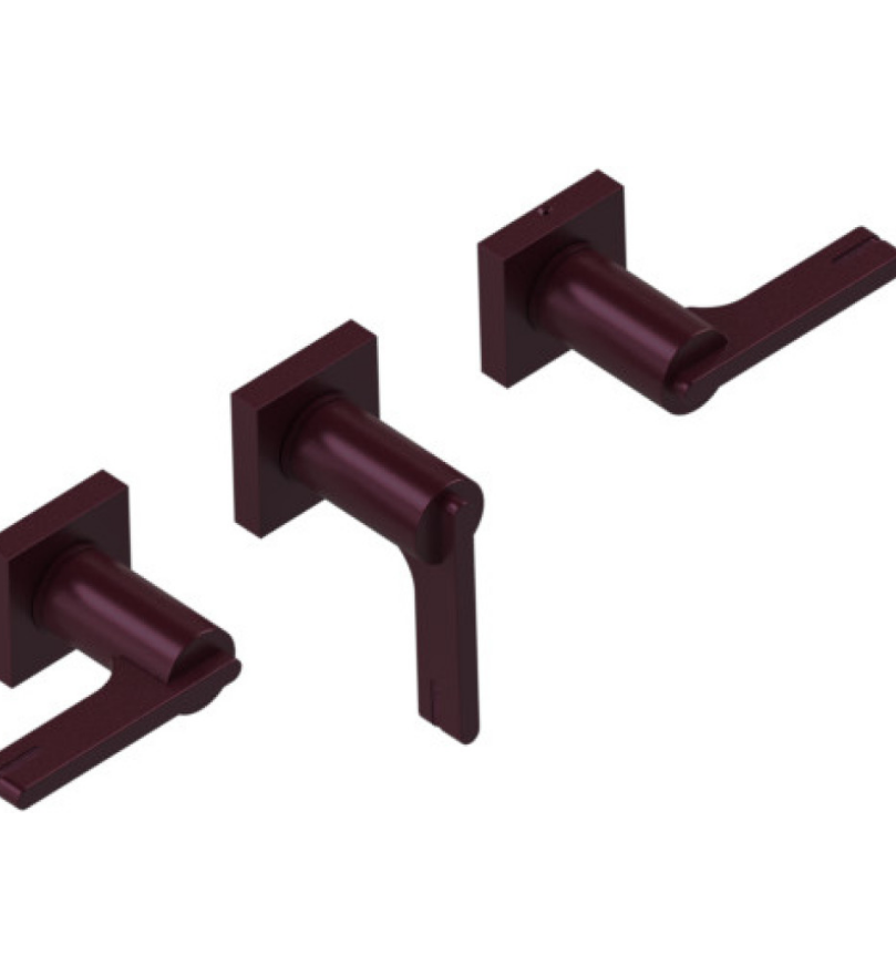 Rubinet T2ARTL Three Valve Tub Filler With Diverter Trim Only