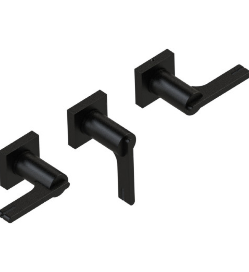 Rubinet T2ARTL Three Valve Tub Filler With Diverter Trim Only