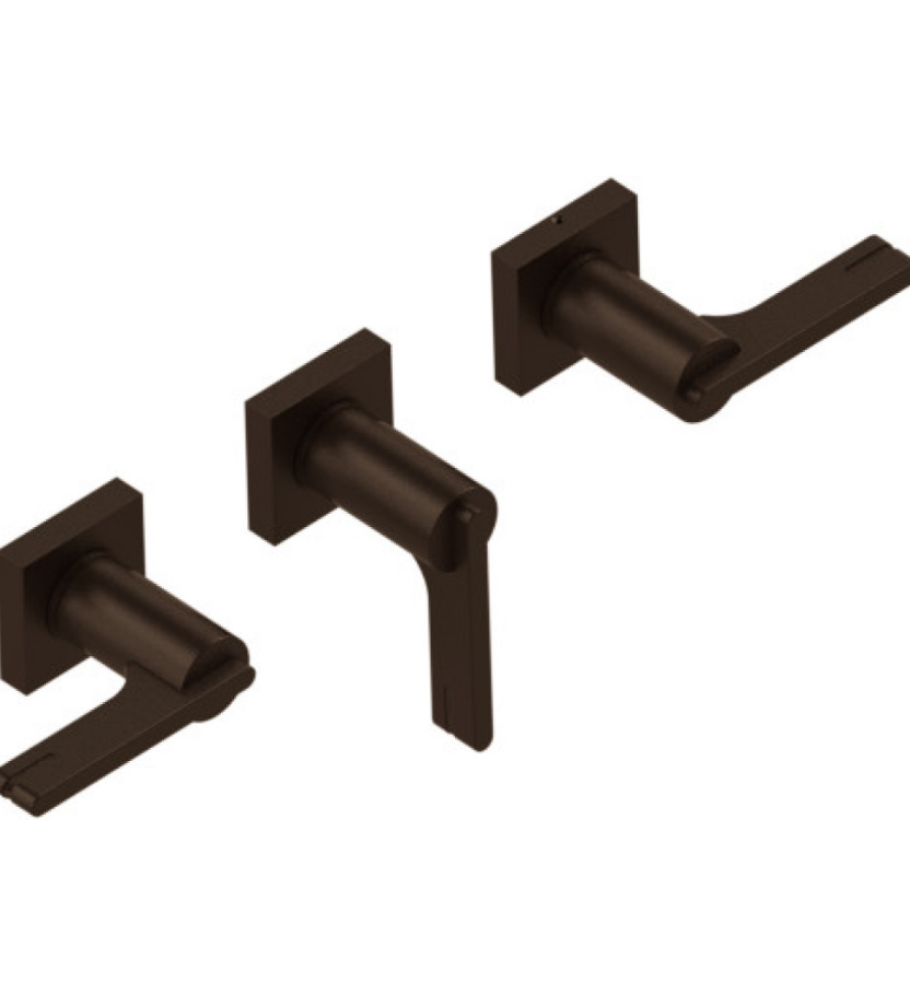 Rubinet T2ARTL Three Valve Tub Filler With Diverter Trim Only