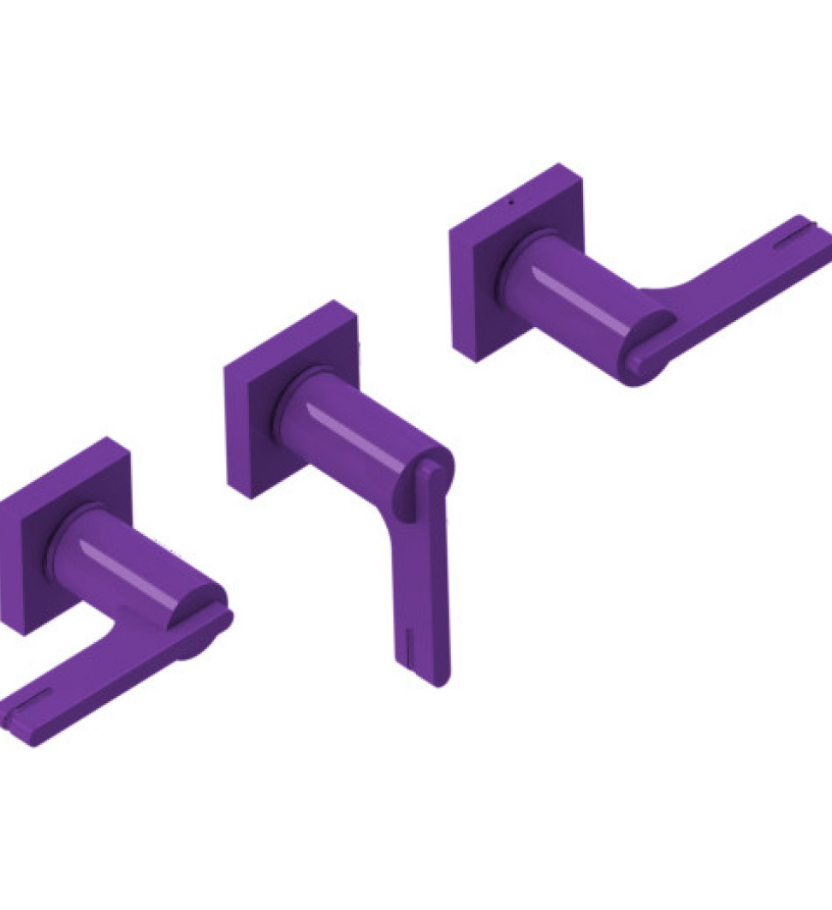 Rubinet T2ARTL Three Valve Tub Filler With Diverter Trim Only