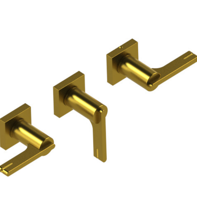 Rubinet T2ARTL Three Valve Tub Filler With Diverter Trim Only