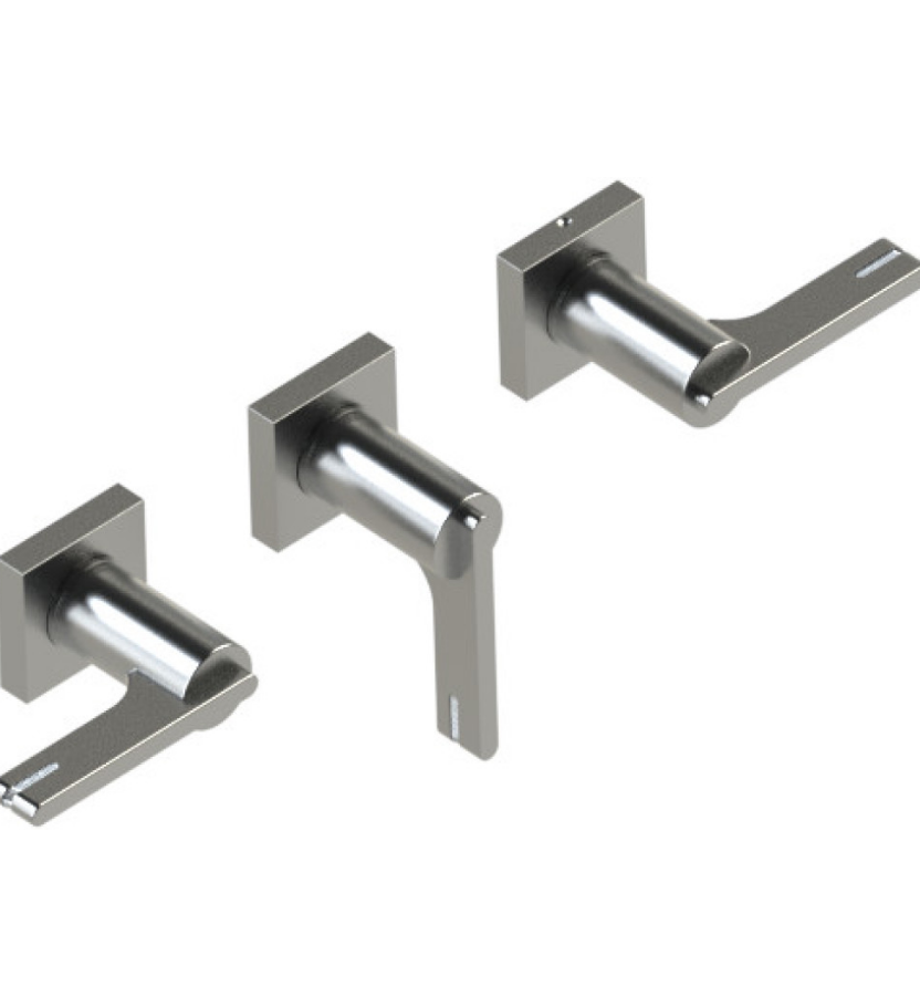 Rubinet T2ARTL Three Valve Tub Filler With Diverter Trim Only