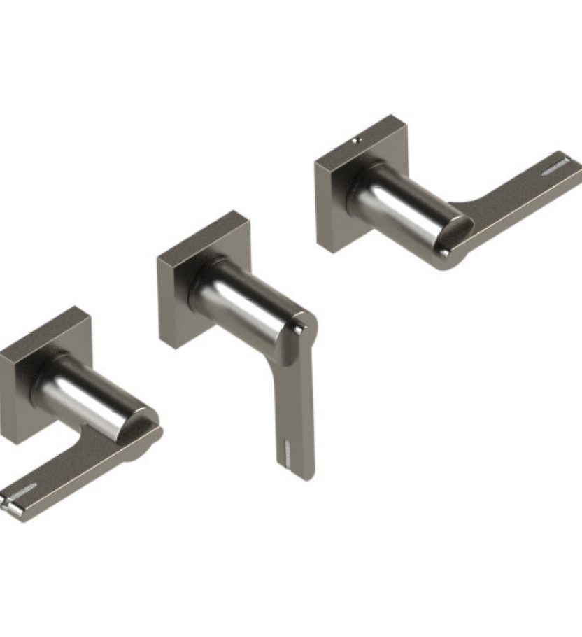 Rubinet T2ARTL Three Valve Tub Filler With Diverter Trim Only