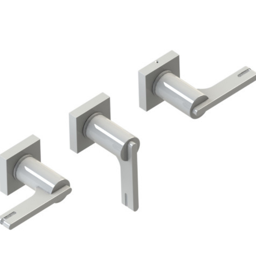 Rubinet T2ARTL Three Valve Tub Filler With Diverter Trim Only