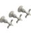 Rubinet T2ARVC Three Valve Tub Filler With Diverter, Trim Only