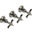 Rubinet T2ARVC Three Valve Tub Filler With Diverter, Trim Only