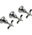 Rubinet T2ARVC Three Valve Tub Filler With Diverter, Trim Only