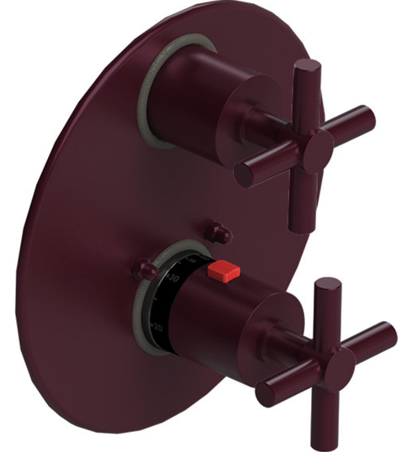 Rubinet T2QGNC Temperature Control Valve With Stop Two Way Diverter With ShutOff Trim Only