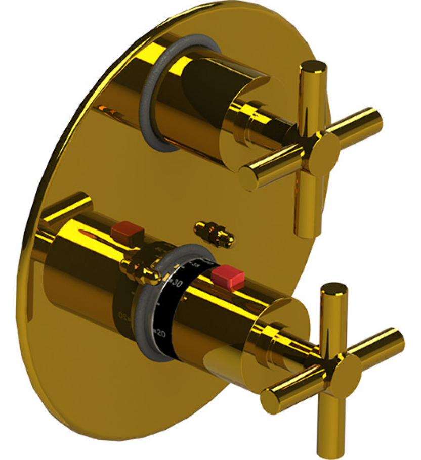 Rubinet T2QGNC Temperature Control Valve With Stop Two Way Diverter With ShutOff Trim Only