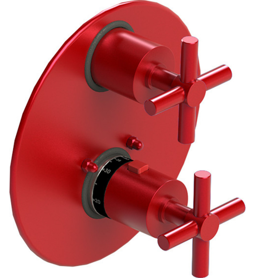 Rubinet T2QGNC Temperature Control Valve With Stop Two Way Diverter With ShutOff Trim Only