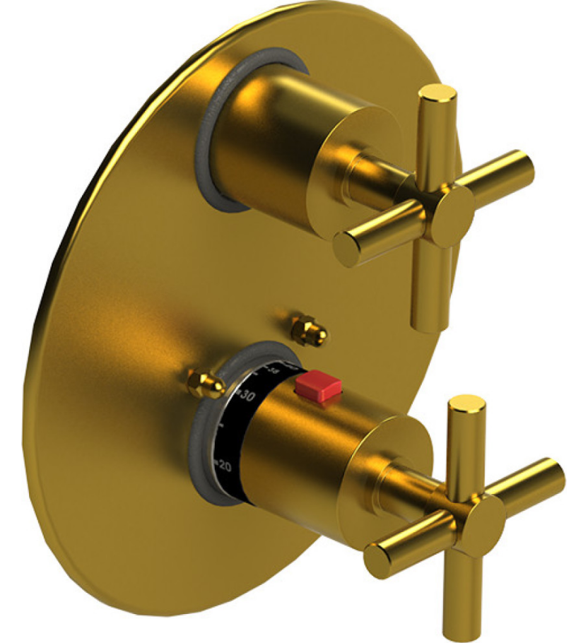 Rubinet T2QGNC Temperature Control Valve With Stop Two Way Diverter With ShutOff Trim Only