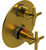 Rubinet T2QGNC Temperature Control Valve With Stop Two Way Diverter With ShutOff Trim Only