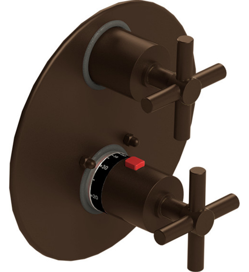 Rubinet T2QGNC Temperature Control Valve With Stop Two Way Diverter With ShutOff Trim Only