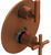 Rubinet T2QGNL Temperature Control Valve With Stop Two Way Diverter With ShutOff Trim Only