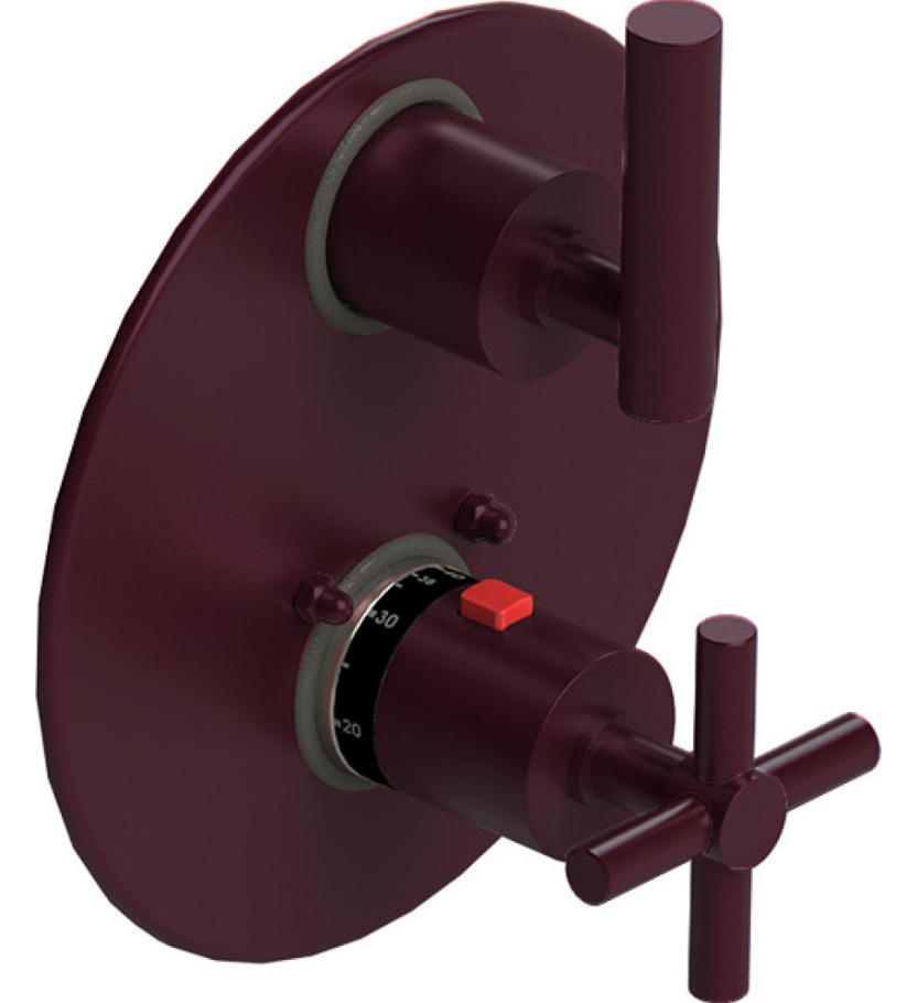 Rubinet T2QGNL Temperature Control Valve With Stop Two Way Diverter With ShutOff Trim Only