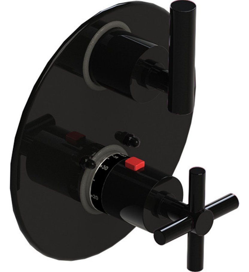 Rubinet T2QGNL Temperature Control Valve With Stop Two Way Diverter With ShutOff Trim Only