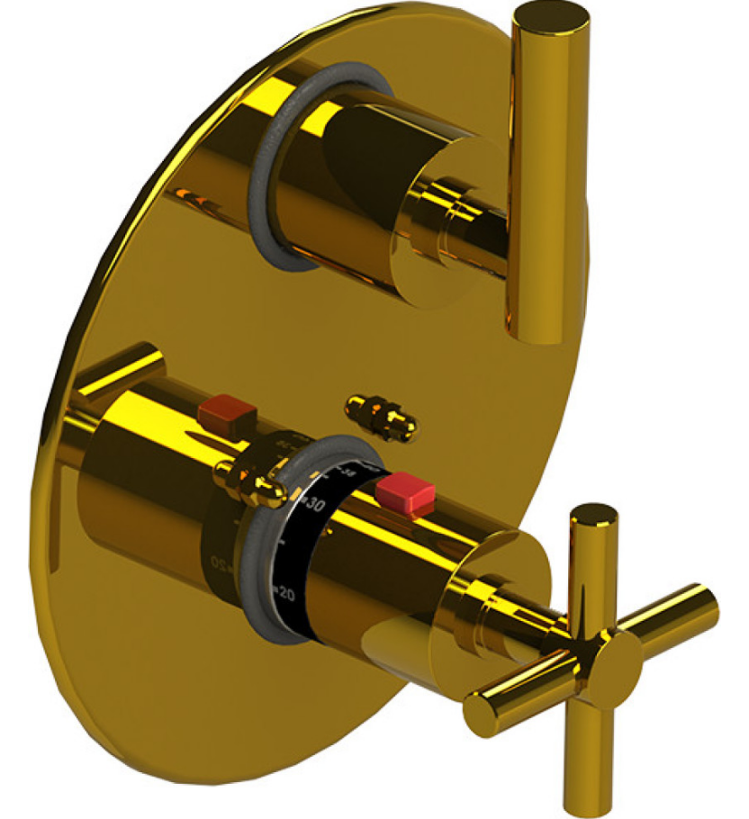 Rubinet T2QGNL Temperature Control Valve With Stop Two Way Diverter With ShutOff Trim Only