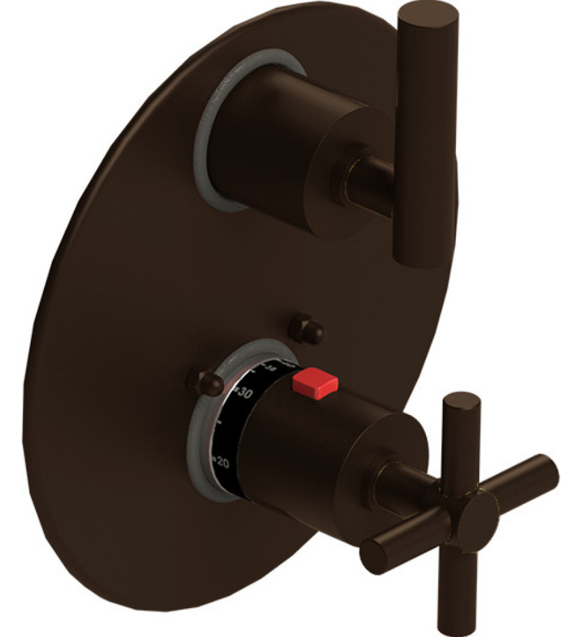Rubinet T2QGNL Temperature Control Valve With Stop Two Way Diverter With ShutOff Trim Only