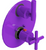 Rubinet T2QGNL Temperature Control Valve With Stop Two Way Diverter With ShutOff Trim Only