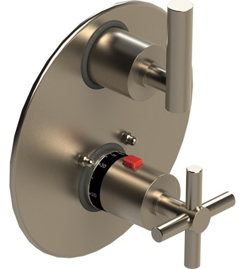 Rubinet T2QGNL Temperature Control Valve With Stop Two Way Diverter With ShutOff Trim Only