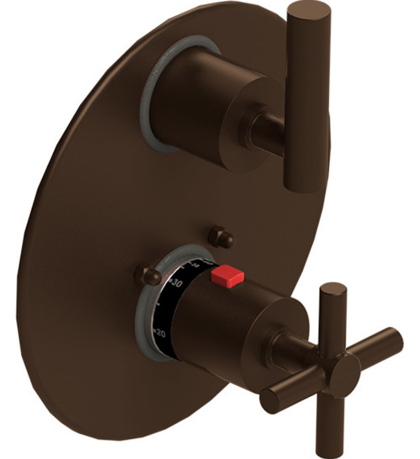 Rubinet T2QGNL Temperature Control Valve With Stop Two Way Diverter With ShutOff Trim Only