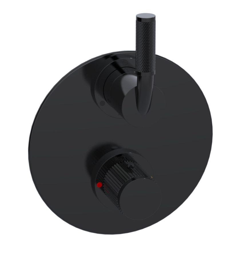 Rubinet T2QHOL Temperature Control Valve With Stop Two Way Diverter With ShutOff, Trim Only