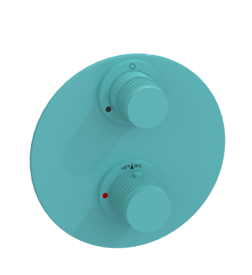 Rubinet T2QHOR Temperature Control Valve With Stop Two Way Diverter With ShutOff, Trim Only