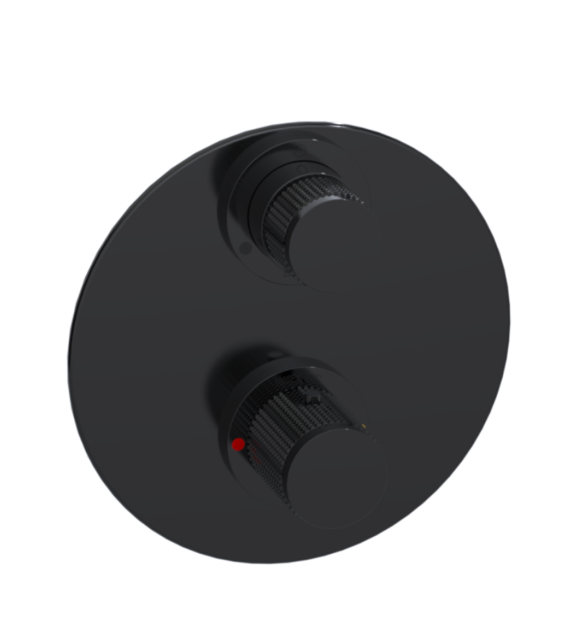 Rubinet T2QHOR Temperature Control Valve With Stop Two Way Diverter With ShutOff, Trim Only