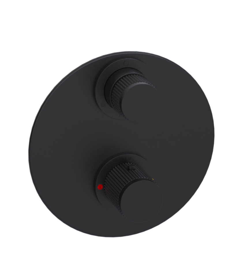 Rubinet T2QHOR Temperature Control Valve With Stop Two Way Diverter With ShutOff, Trim Only