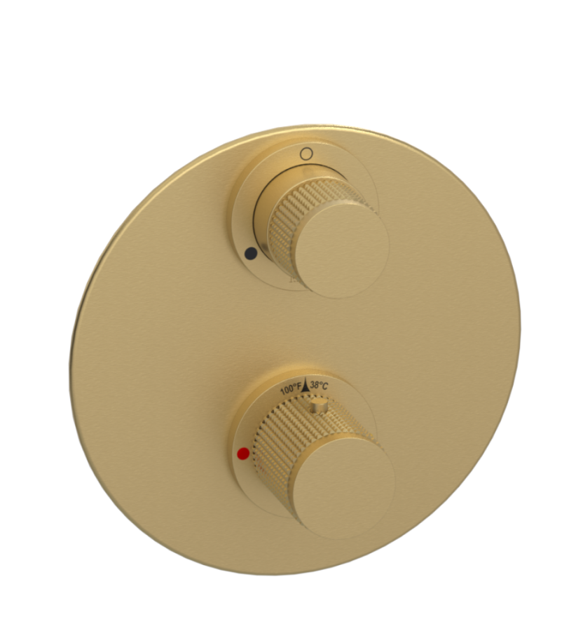 Rubinet T2QHOR Temperature Control Valve With Stop Two Way Diverter With ShutOff, Trim Only
