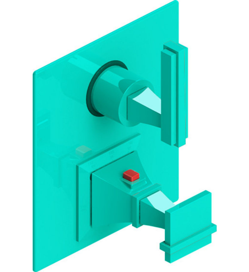 Rubinet T2QMQL Temperature Control Valve With Stop Two Way Diverter With ShutOff Trim Only