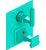Rubinet T2QMQL Temperature Control Valve With Stop Two Way Diverter With ShutOff Trim Only