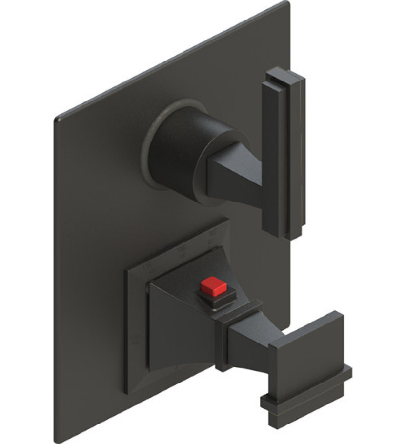 Rubinet T2QMQL Temperature Control Valve With Stop Two Way Diverter With ShutOff Trim Only