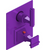 Rubinet T2QMQL Temperature Control Valve With Stop Two Way Diverter With ShutOff Trim Only