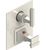 Rubinet T2QMQL Temperature Control Valve With Stop Two Way Diverter With ShutOff Trim Only