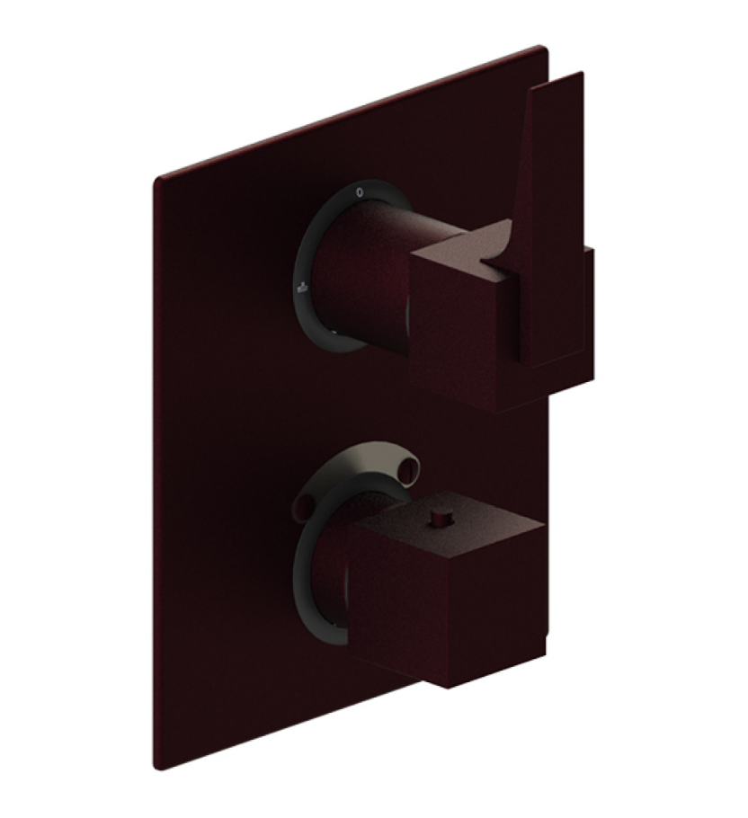 Rubinet T2QRSL Temperature Control Valve With Stop Two Way Diverter With ShutOff, Trim Only