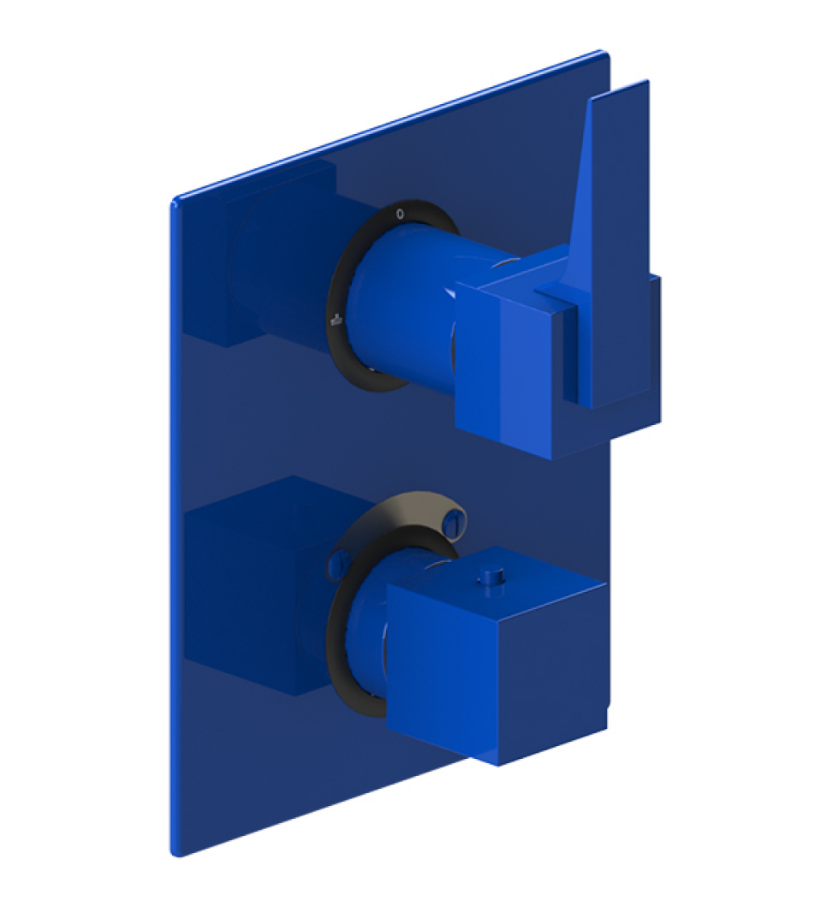 Rubinet T2QRSL Temperature Control Valve With Stop Two Way Diverter With ShutOff, Trim Only