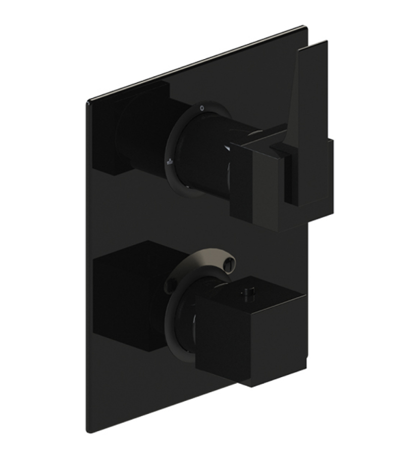 Rubinet T2QRSL Temperature Control Valve With Stop Two Way Diverter With ShutOff, Trim Only