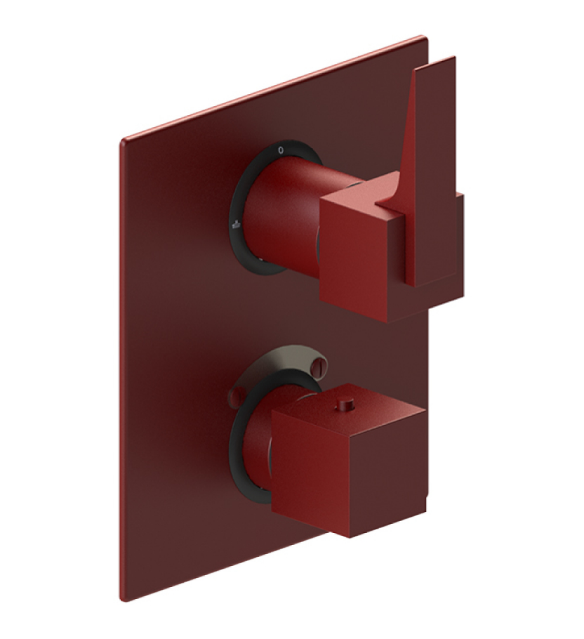 Rubinet T2QRSL Temperature Control Valve With Stop Two Way Diverter With ShutOff, Trim Only