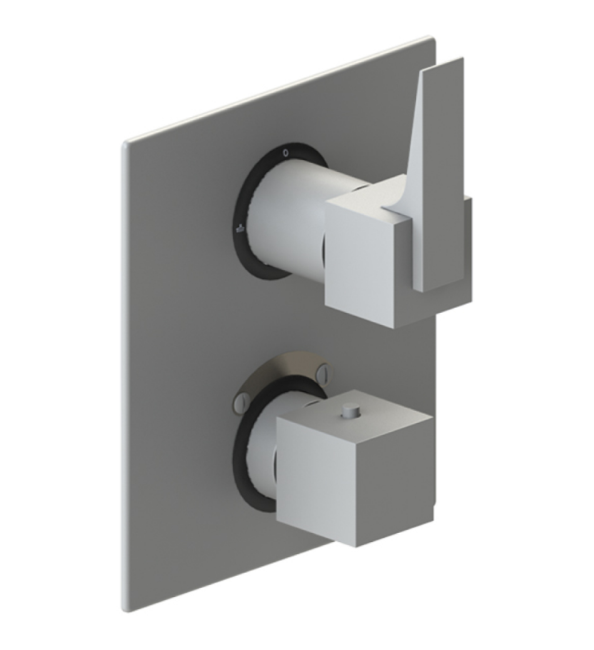 Rubinet T2QRSL Temperature Control Valve With Stop Two Way Diverter With ShutOff, Trim Only