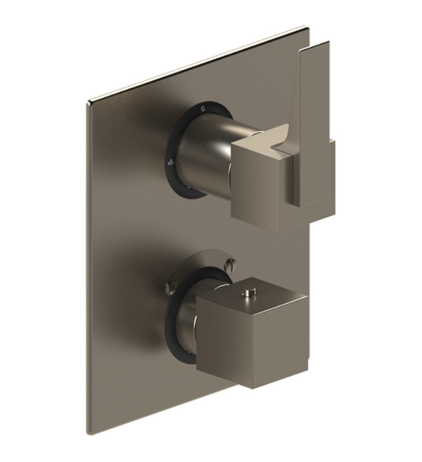 Rubinet T2QRSL Temperature Control Valve With Stop Two Way Diverter With ShutOff, Trim Only