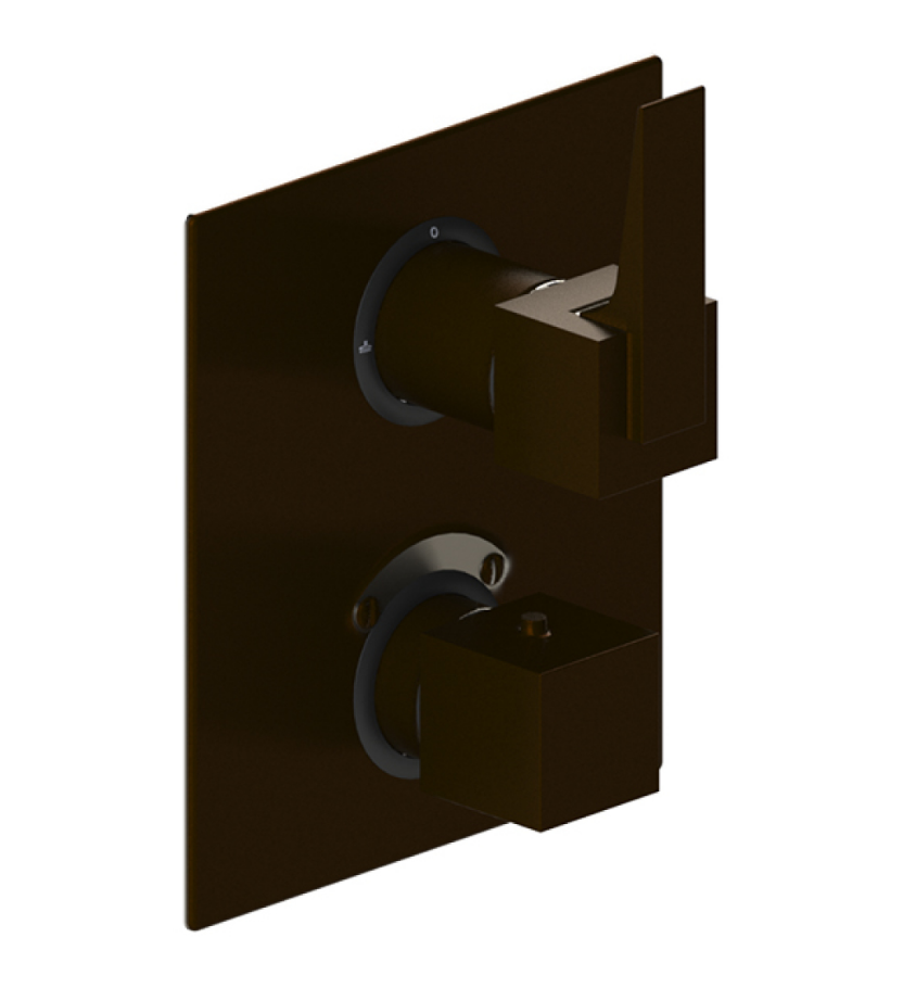 Rubinet T2QRSL Temperature Control Valve With Stop Two Way Diverter With ShutOff, Trim Only