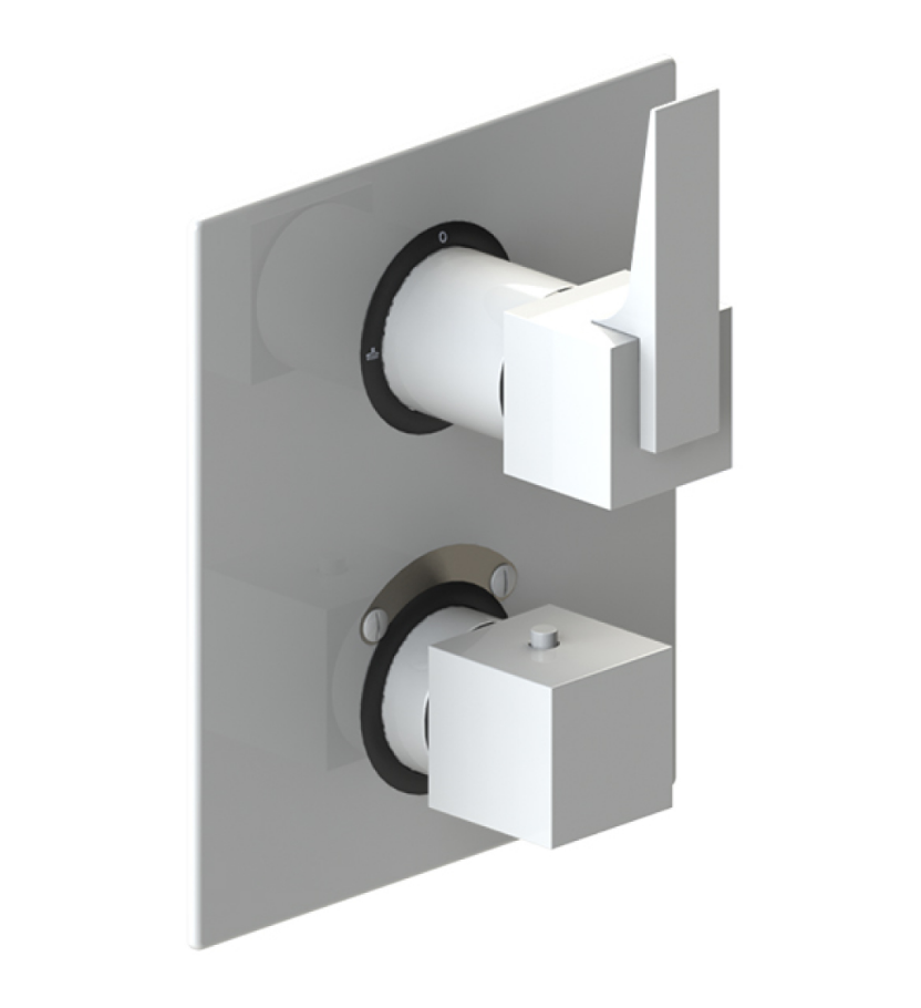 Rubinet T2QRSL Temperature Control Valve With Stop Two Way Diverter With ShutOff, Trim Only