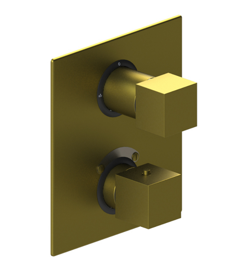 Rubinet T2QRSQ Temperature Control Valve With Stop Two Way Diverter With ShutOff, Trim Only - Parent