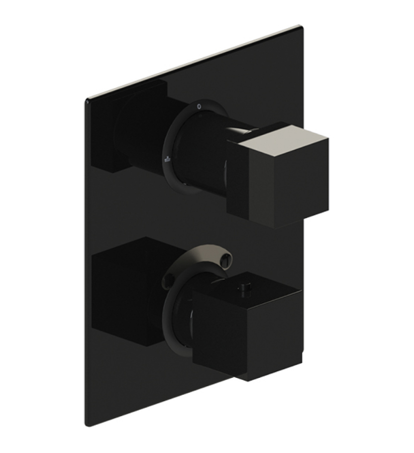Rubinet T2QRSQ Temperature Control Valve With Stop Two Way Diverter With ShutOff, Trim Only
