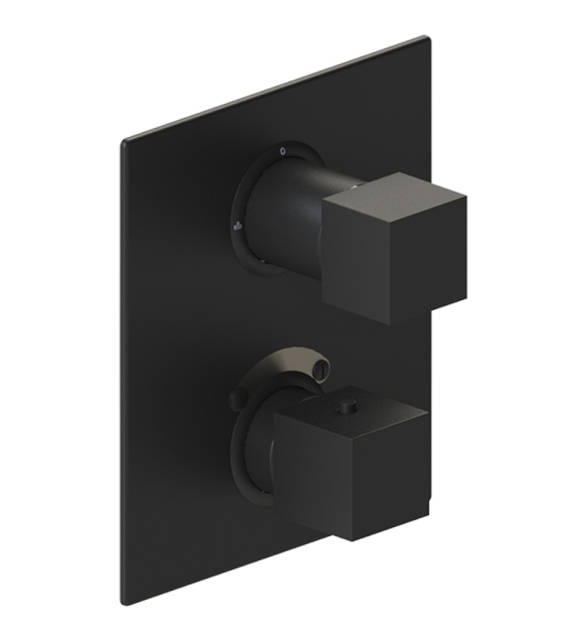 Rubinet T2QRSQ Temperature Control Valve With Stop Two Way Diverter With ShutOff, Trim Only
